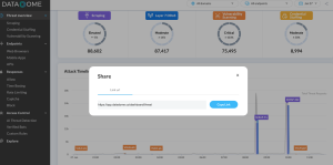 Partager des rapports depuis le tableau de bord DataDome via une URL.