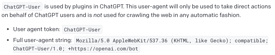 ChatGPT Plugins ChatGPT-User