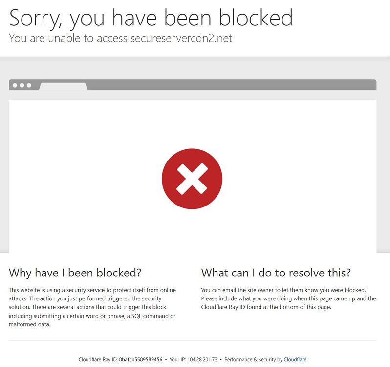 Blocked webpage