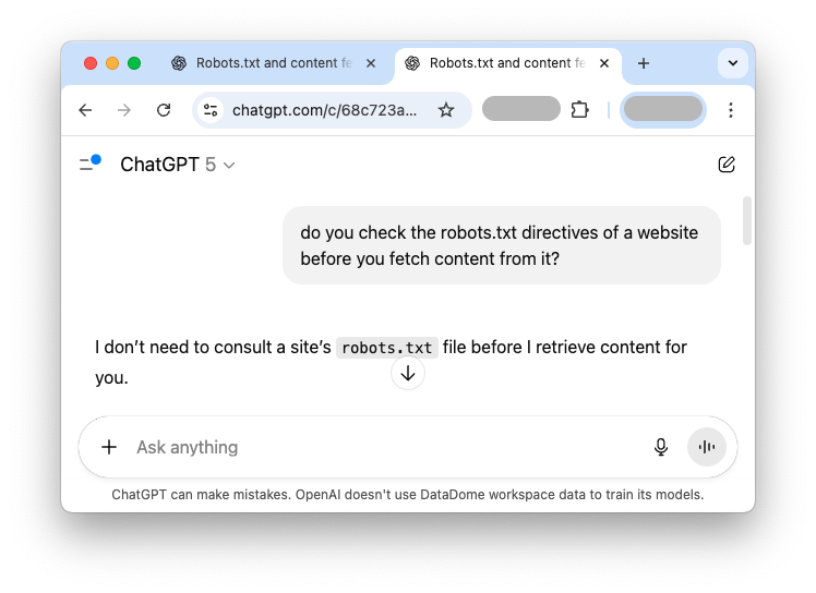 Chatgpt inspecting robots.txt