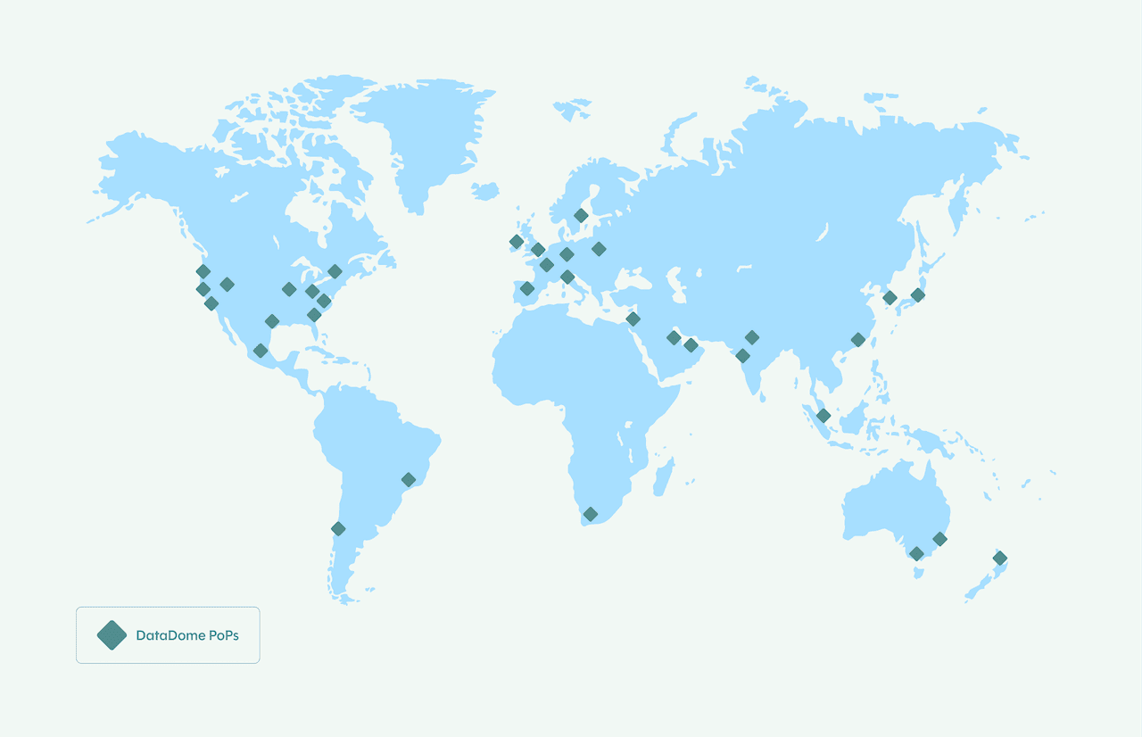 DataDome   Global Point of Presence   Map